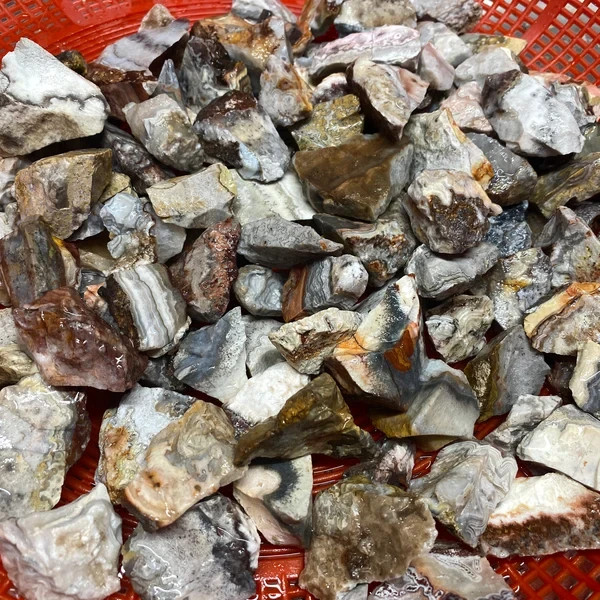 3Pcs Natural Mexican Crazy Lace Agate Rough Raw Stones Crystals Healing Specimen