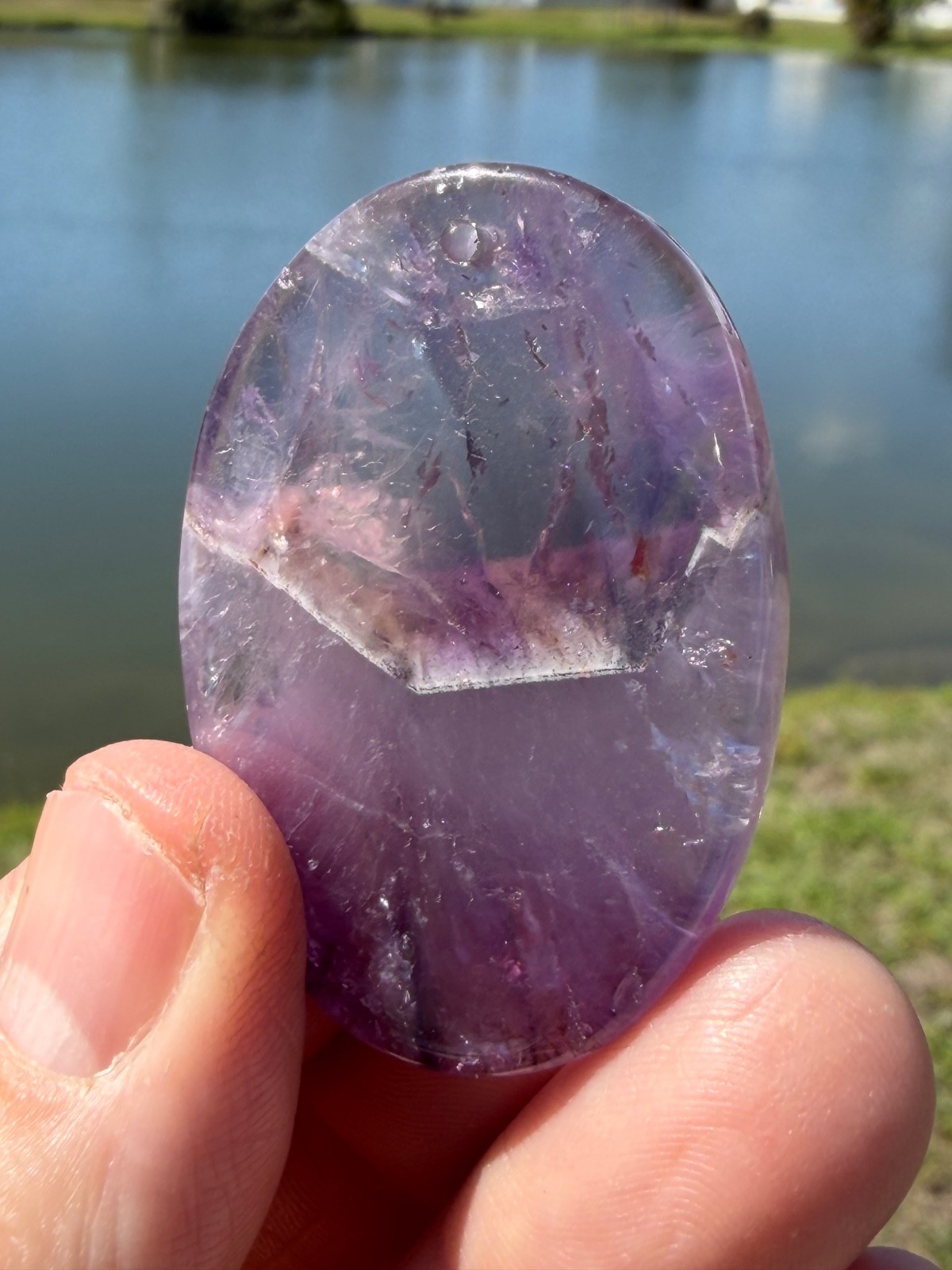 Auralite 23 Crystal Polished Pendant from Canada 1.75″ x 1.5″