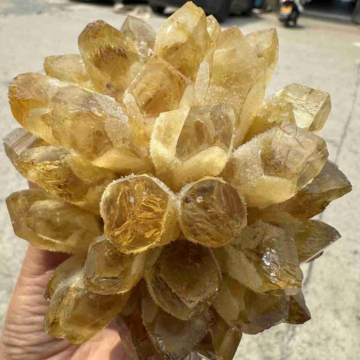 1pc natural citrine cluster Quartz Crystal specimen Mineral Healing decor 300g+
