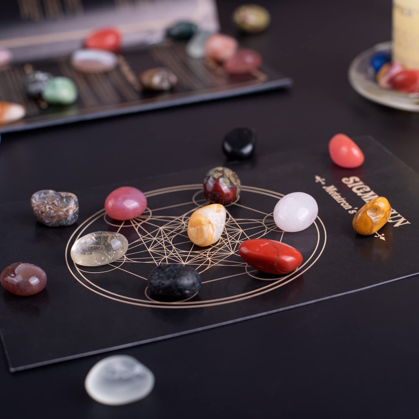 72 Tumbled Crystal Stones Healing Gemstone Set 0.5″ Bulk Reiki Meditation Decor