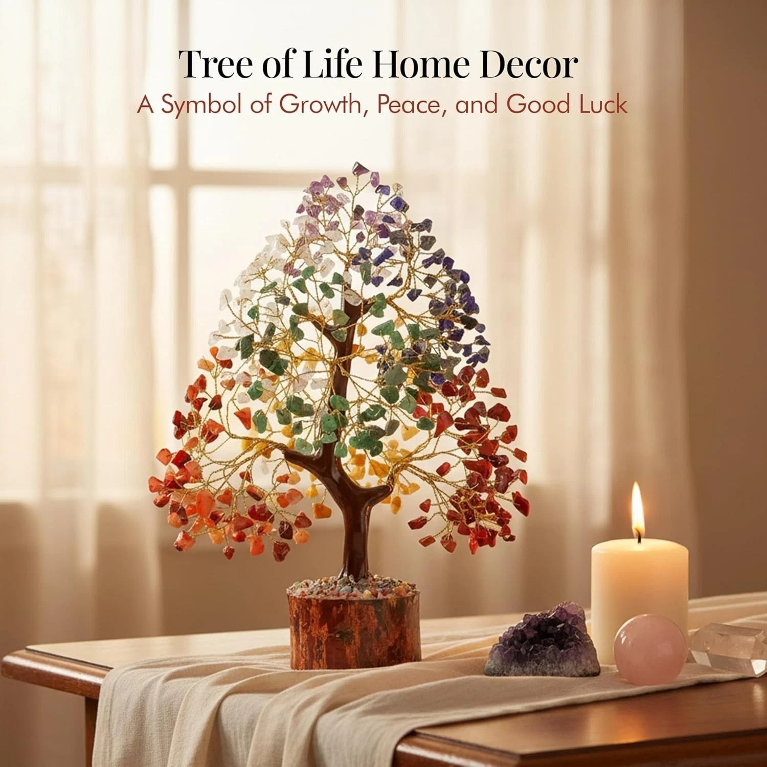 Beautiful 7 Chakra Crystal Tree – Perfect Gift for Housewarming & Birthdays