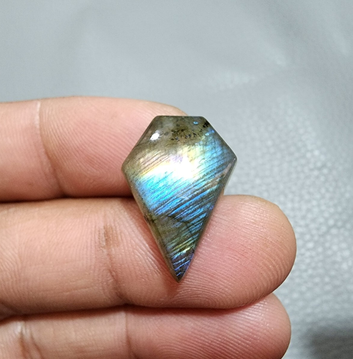 AAA+ Multi Labradorite Cabochon Coffin Shape Loose Gemstone For Pendant 22 Crt