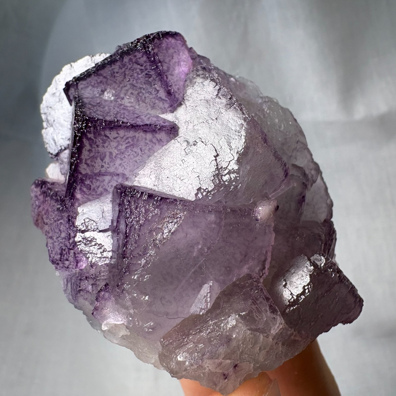 Phantom Cubic Fluorite Cluster Natural Crystal Specimen Raw Mineral Heal Reiki