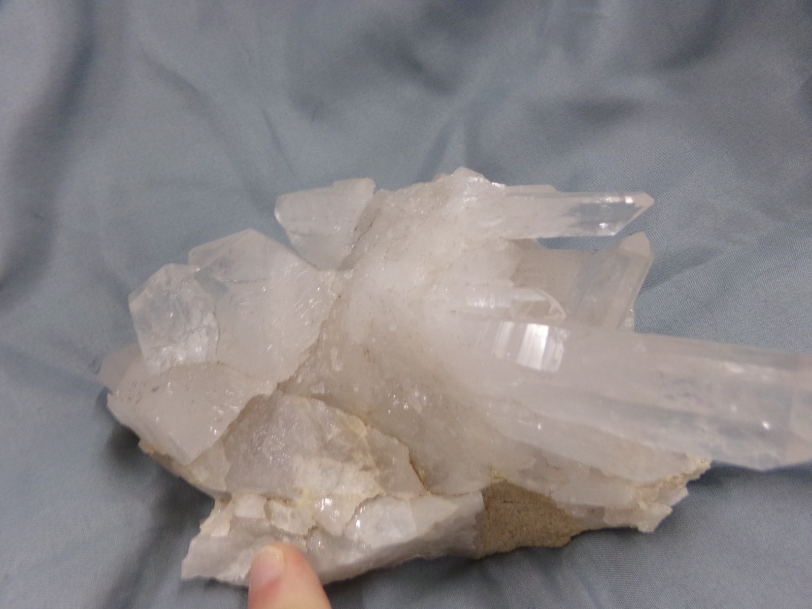 Natural Clear & White Quartz Crystal Cluster Weighs 2.5 Pounds