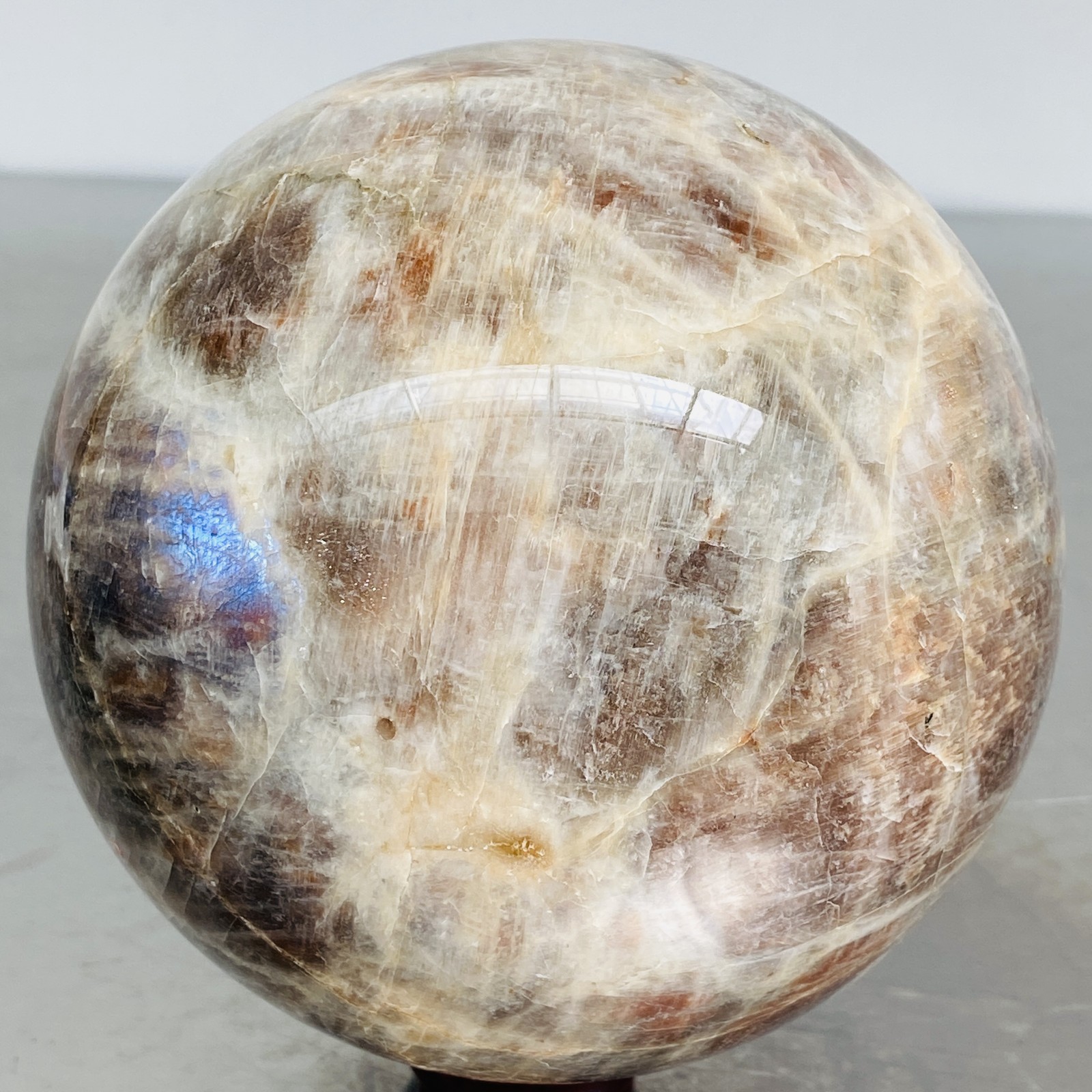 Natural Gray moonstone sphere quartz Crystal ball Healing 2920G (6.43LB)