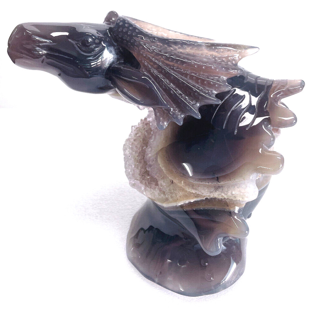 3.0LB Natural Agate Crystal Carved Deer skuls, Skulls SGemstone & Crystal