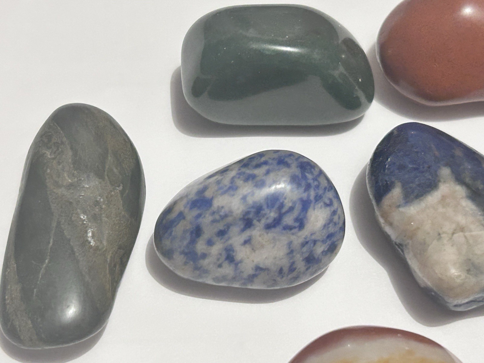 Mixed Tumbled Stones Lot 10 Pcs-Healing Crystals Agate Jasper Sadalite Aventurin