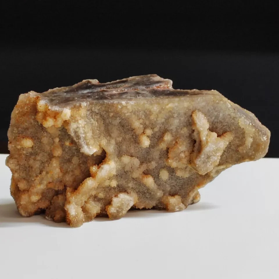 133g Natural Crystal Cluster Quartz Mineral Sample, Hand Carved Owl