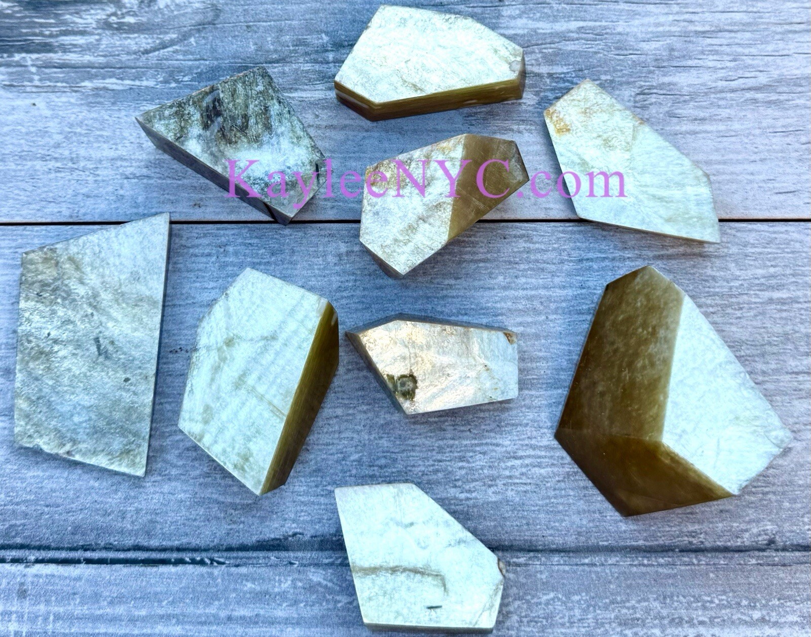 Wholesale Lot 1 Lb Natural Muscovite Golden Mica Lepidolite Freeform Slab