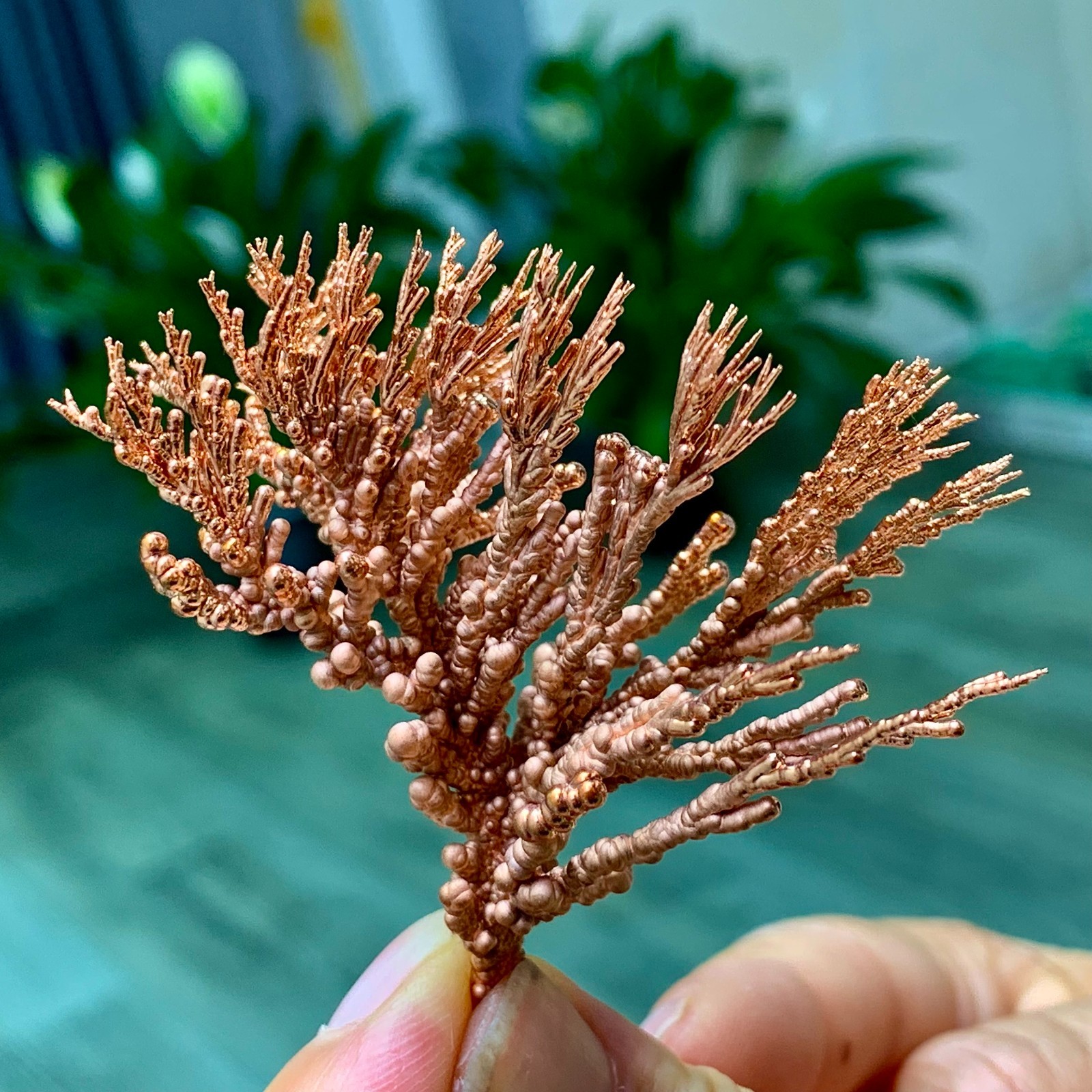 28G Rare!! iridescent Native Copper crystal mineral specimen