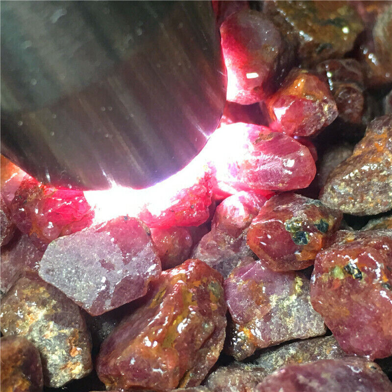 500g Natural Unheated red Corundum Facet Rough Specimen #B1