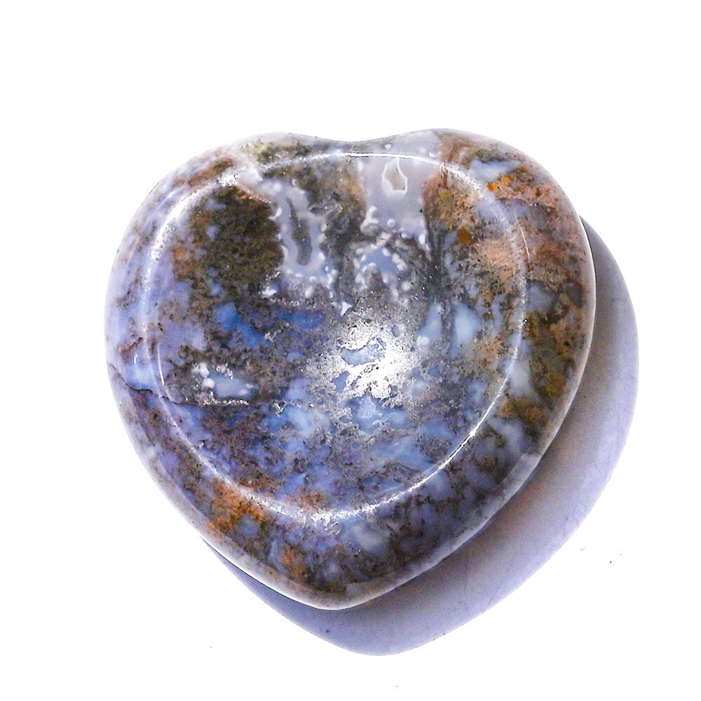 Handcarved Crystal Thumb Worry Stone for Anxiety Reiki Pocket Palm Heart Stone