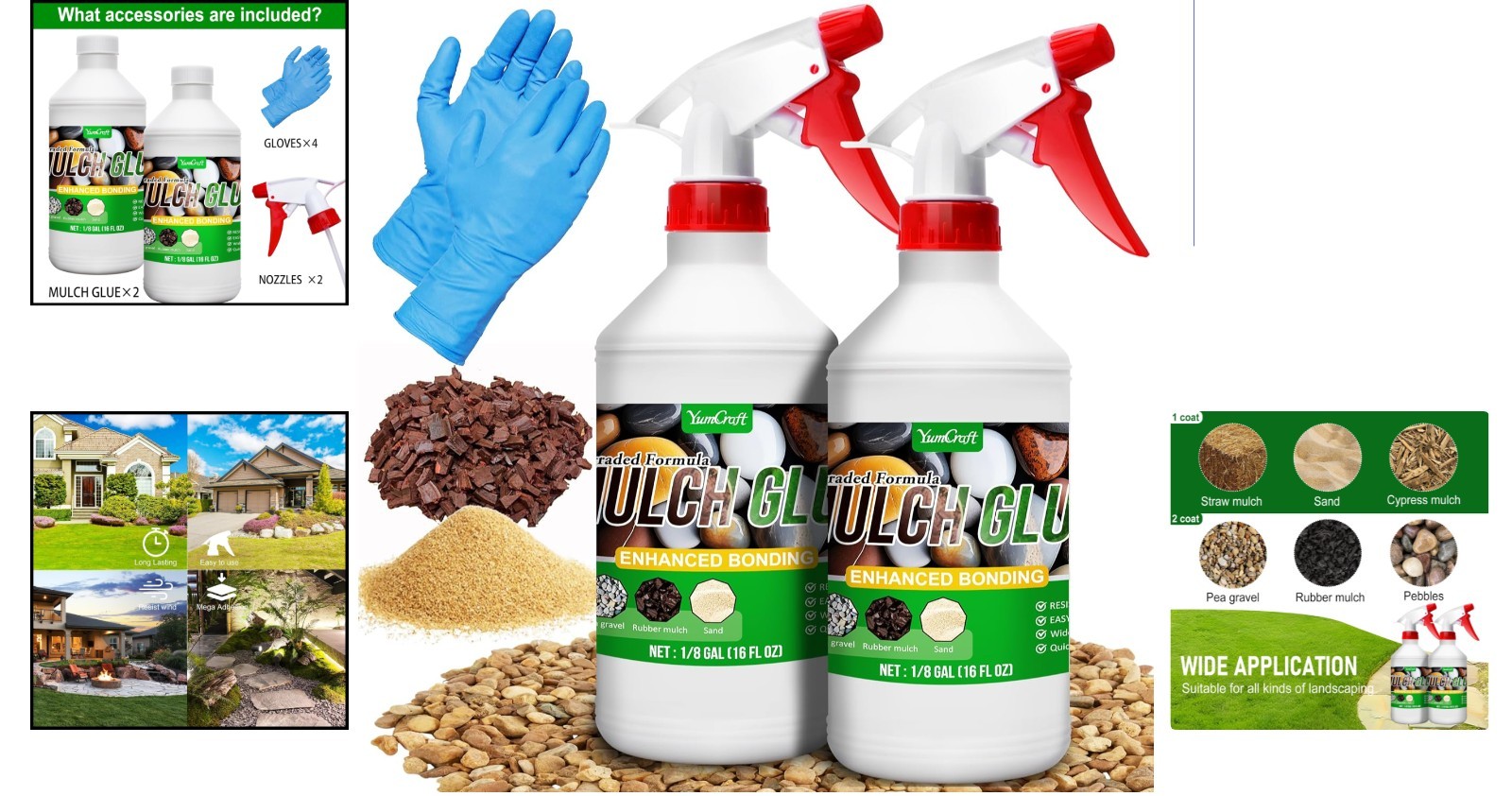 32oz Mulch Glue – Strong, Safe & Water-Resistant Landscaping Bond