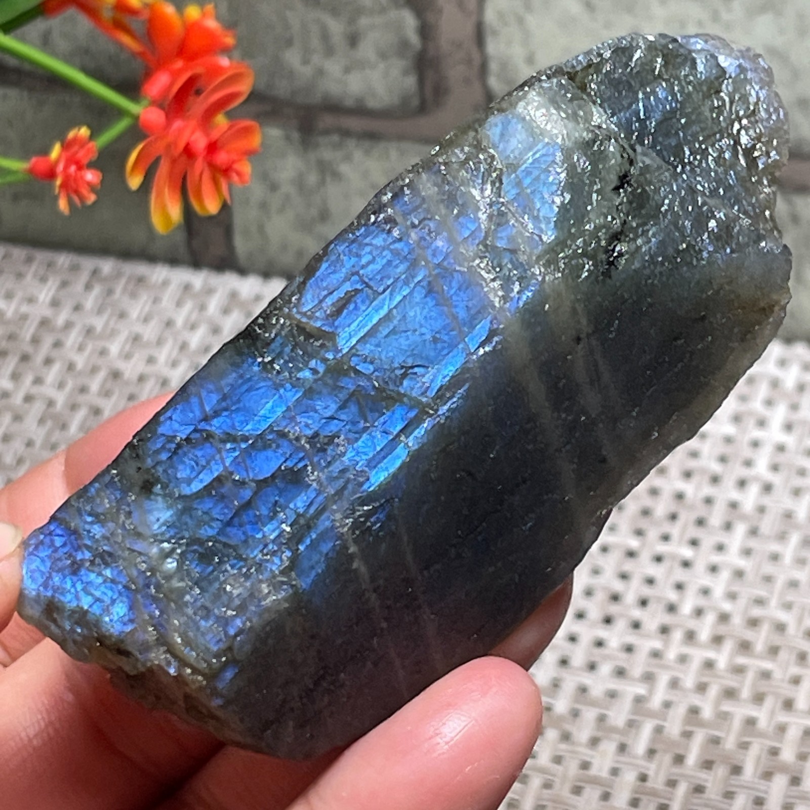 73mm Labradorite stone rough original Specimen134g C12