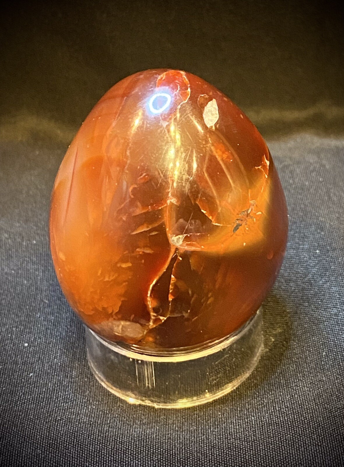 Carnelian Egg With Stand 2 Inches