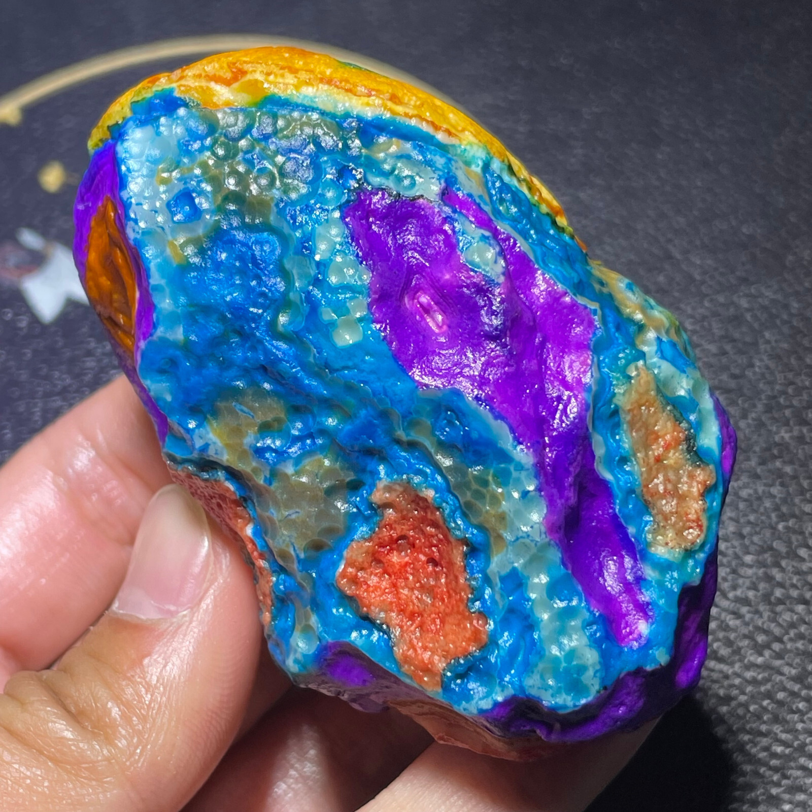 196g Rare Mongolia Gobi Agate Eyes Agate/stone Collection Specimen Healing gift