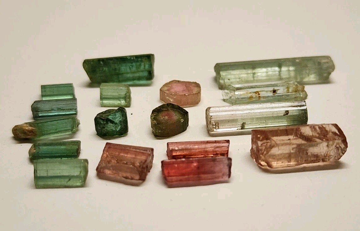 30cts Beautiful Multi Color Tourmaline Lot Gemmy Crystals