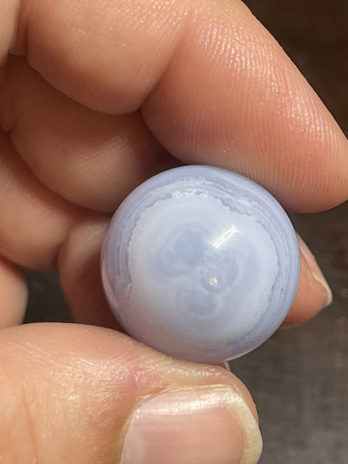 Blue Lace Agate Mini Sphere Ball Orb Marble 19.7mm