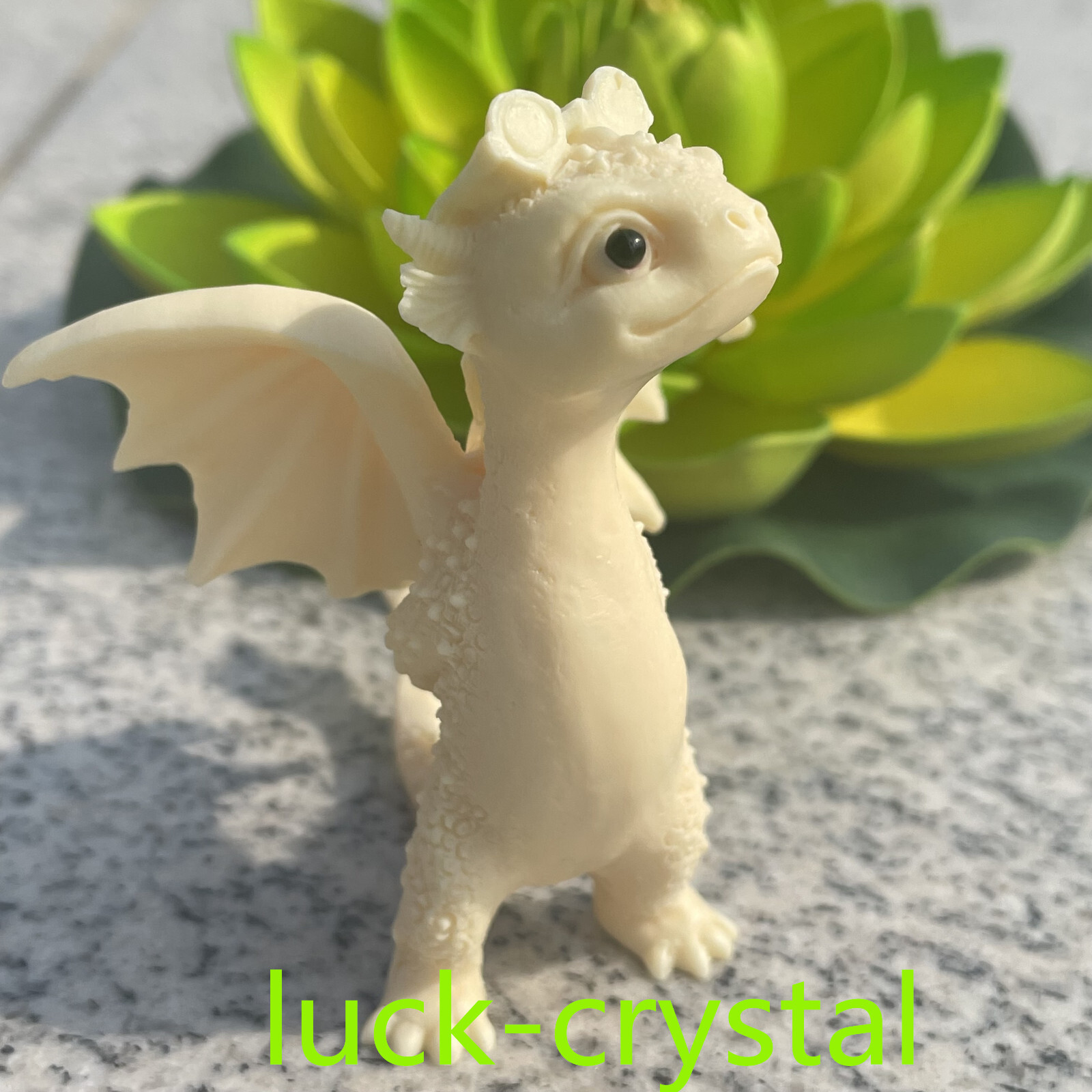 2.9”+ Natural Genuine Tagua Nut Hand Carved Dragon Reiki Decoration Gift.10pc