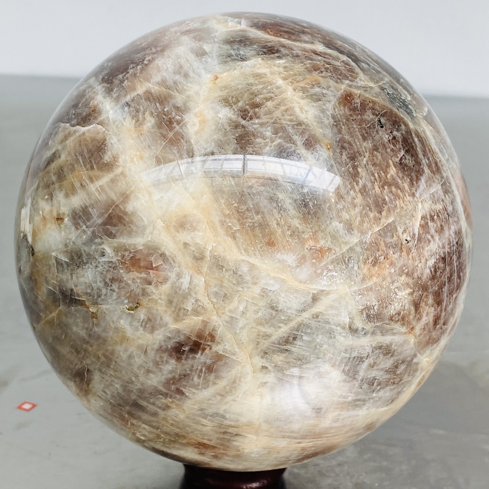 Natural Gray moonstone sphere quartz Crystal ball Healing 2920G (6.43LB)