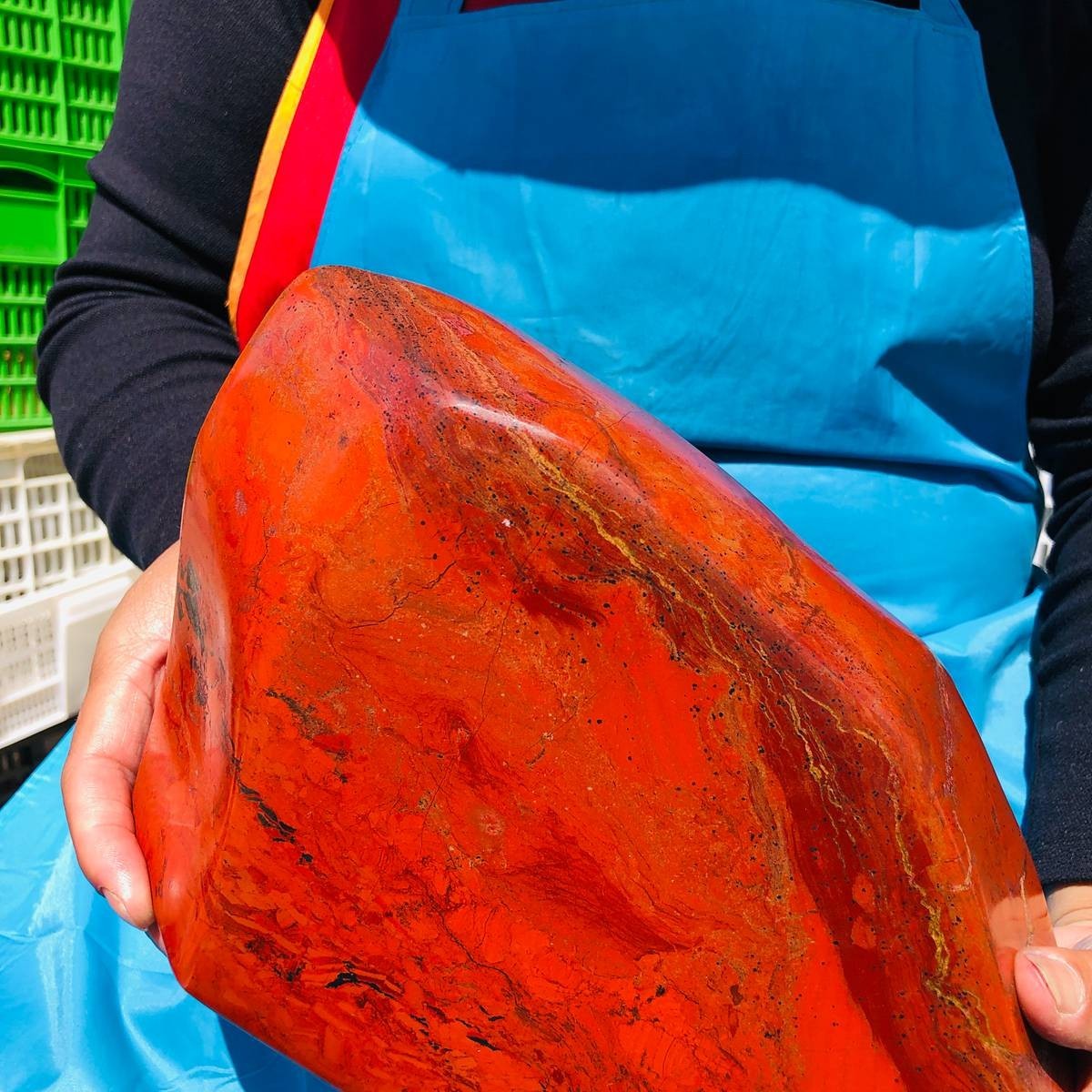 11.17 LB Natural Red Jasper Polished Freeform Crystal Healing Home Decor 4402