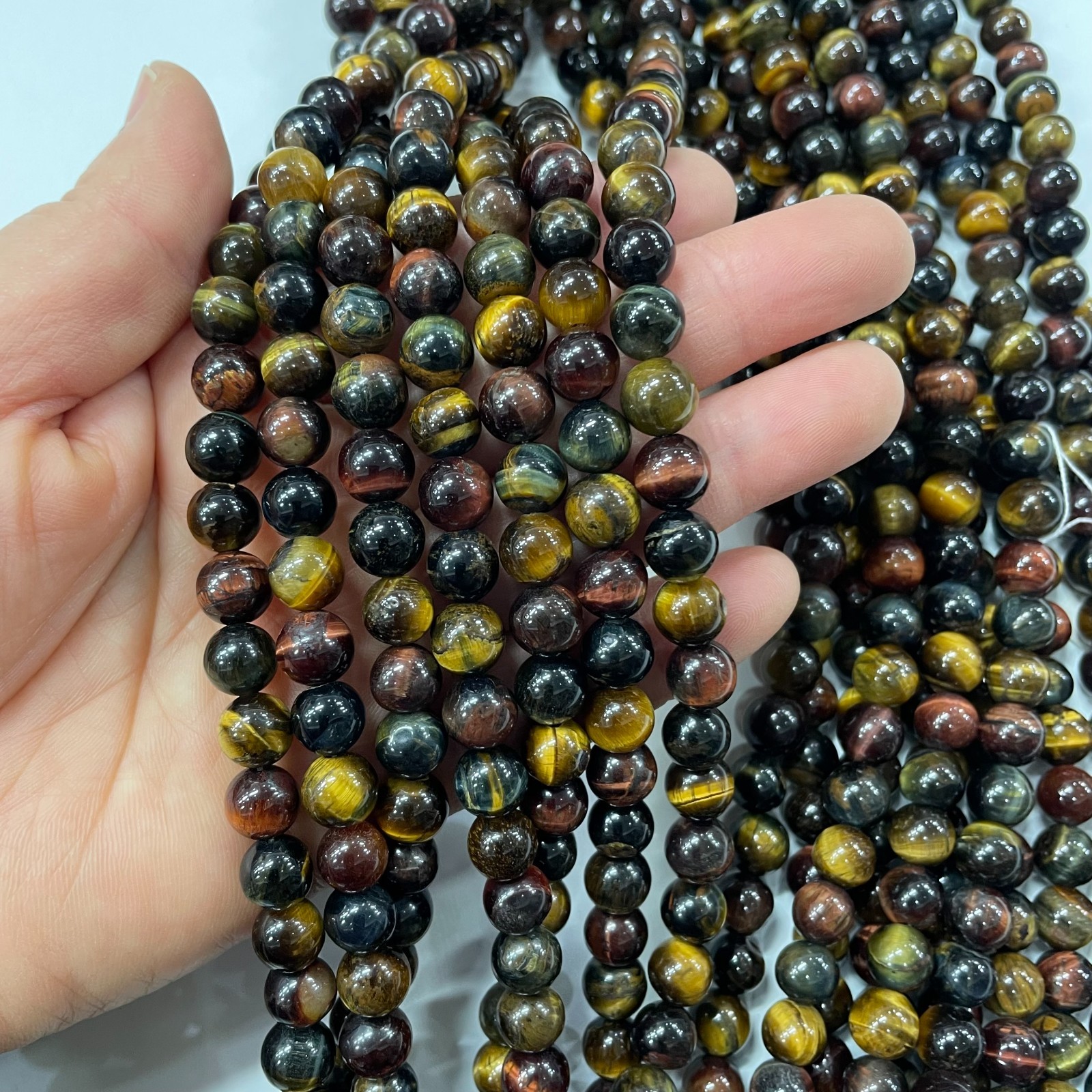 8mm agate round bead crystal string, 1 strand b16