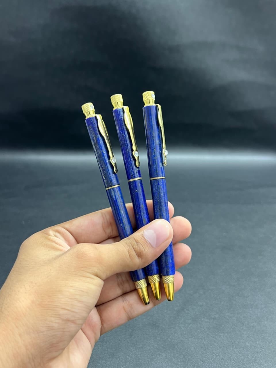 Top Quality 100% Natural Lapis Lazuli Ballpoint Blue Ink Pen Handmade Gemstone