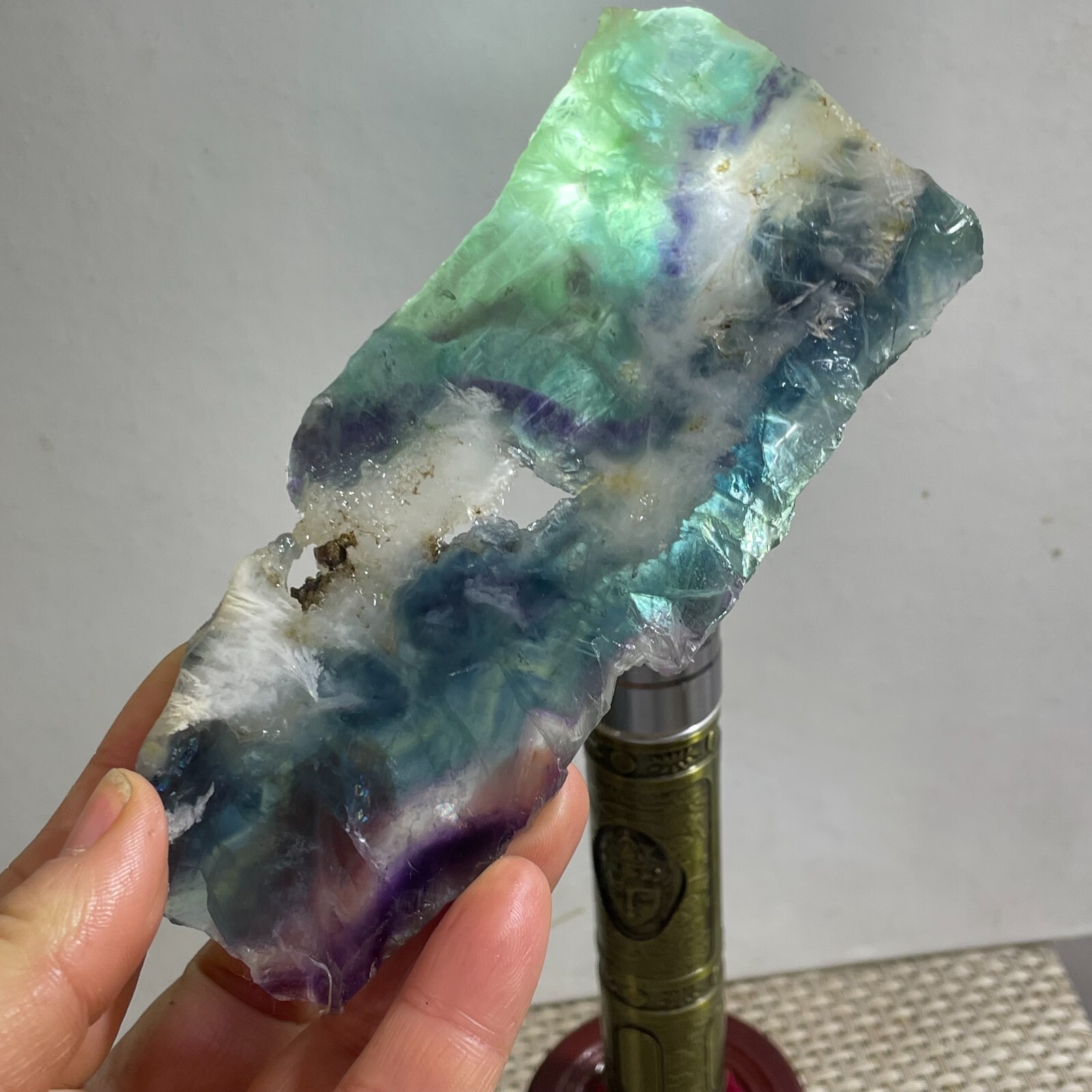 NATURAL color Cubic FLUORITE Quartz Crystal Cluster Mineral Specimen 164g h247