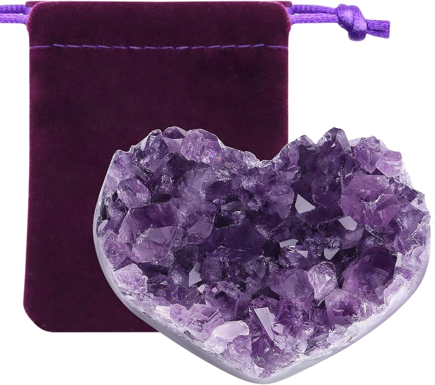 ZHIYUXI Amethyst Crystals and Healing Stones Gems Rocks Purple Room Decor Gemsto