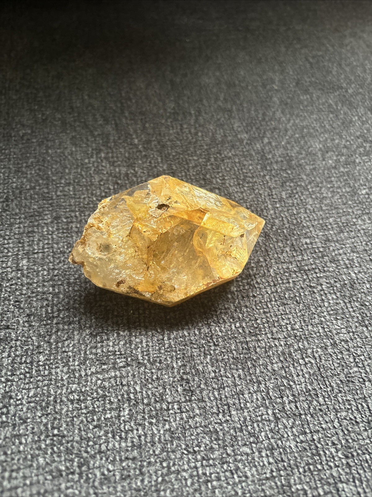 Herkimer Diamond Quartz Crystal “Golden Healer” 3.5in x 2.5in, 6.3oz