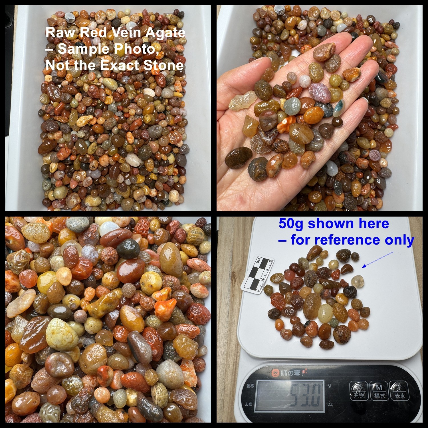 Raw Mongolian Gobi Agate – 50g/lot – Randomly Selected – Free Ship on 6+ lots