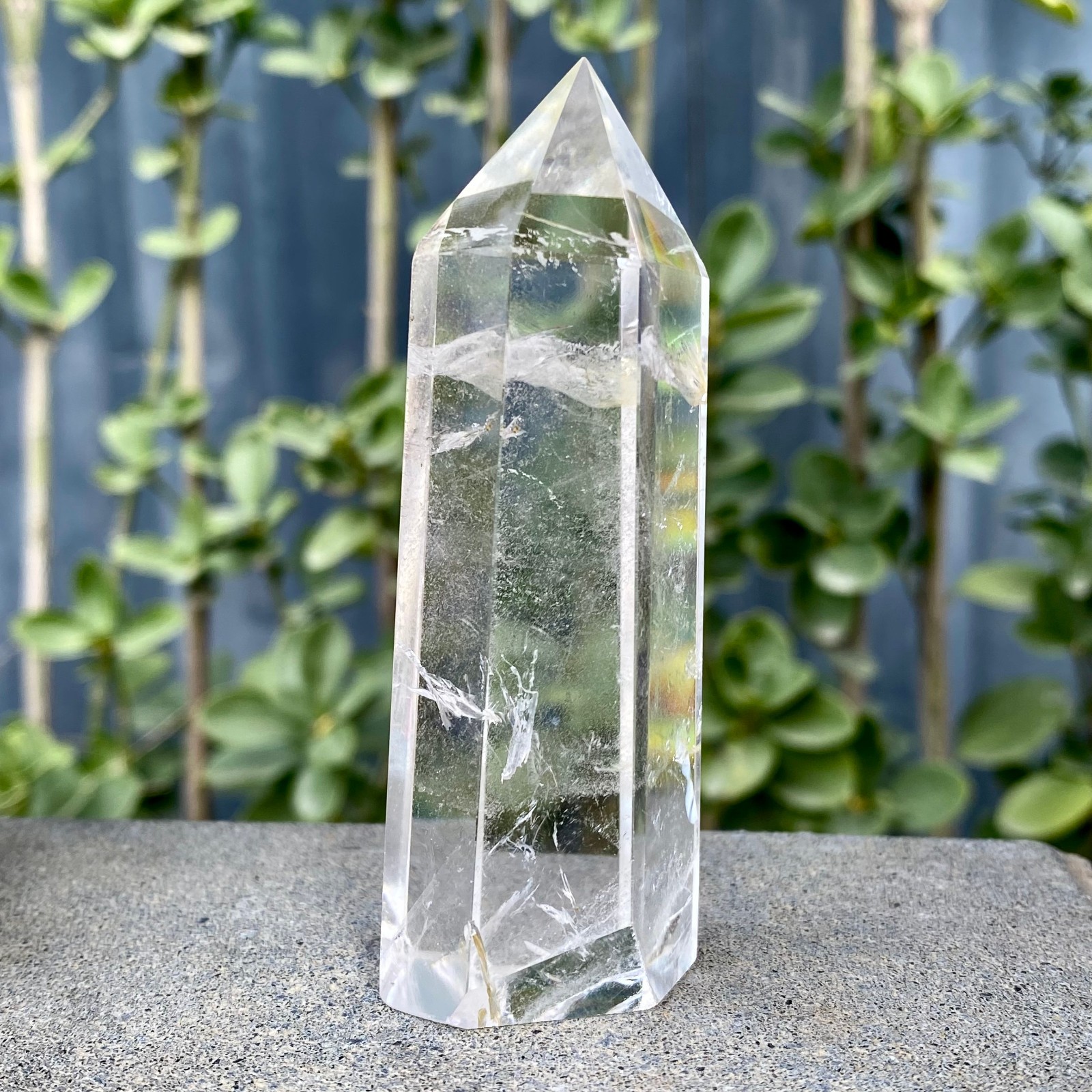 121G Natural White crystal pillar quartz crystal reiki healing