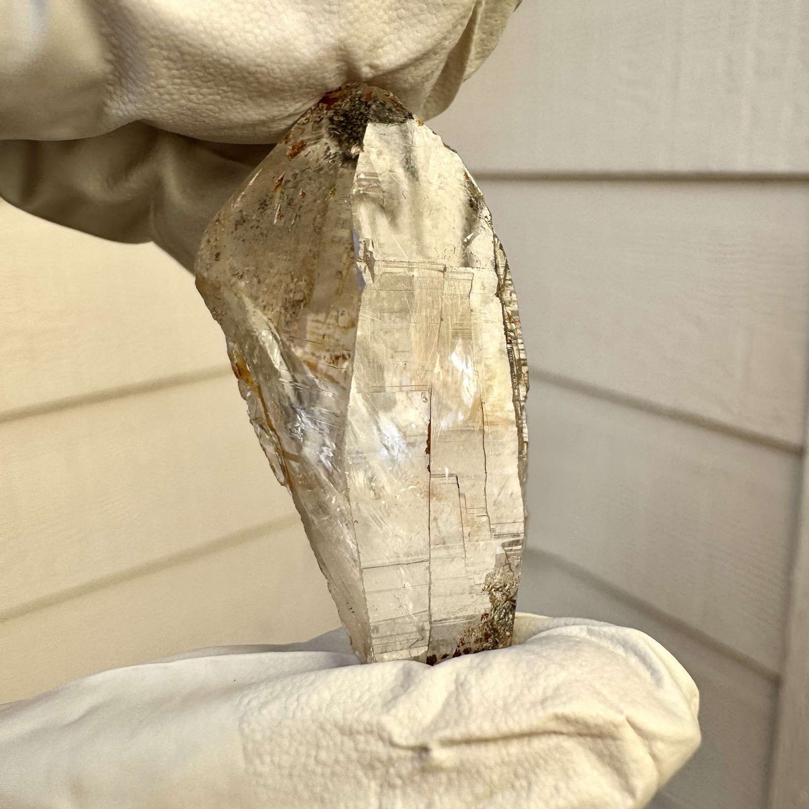 “Golden Fault Peak” Ganesh Himalayan Quartz Nepal Black Phantom Etched Crystal