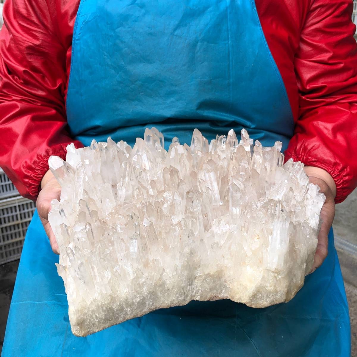 12.14LB Large Natural White Quartz Crystal Cluster Rough Specimen Healing Stone