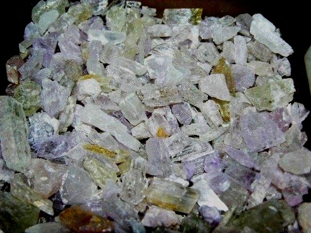 Kunzite crystal natural pink/clear 1/8-1/2 inch small piece 1 oz lots