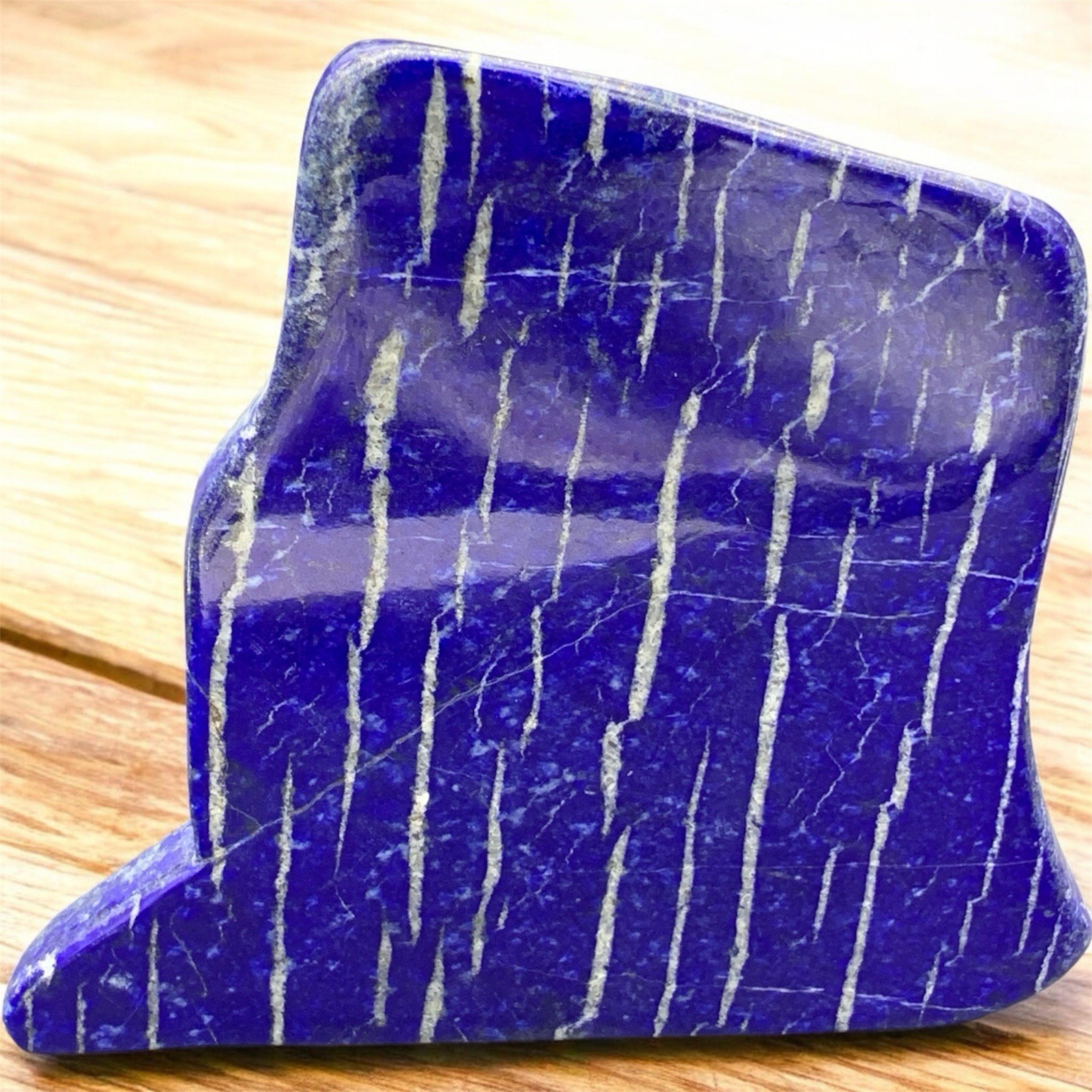 Unique Lapis Lazuli Freeform 830 Grams 16x16cm Rare Calcite Accent Display Decor