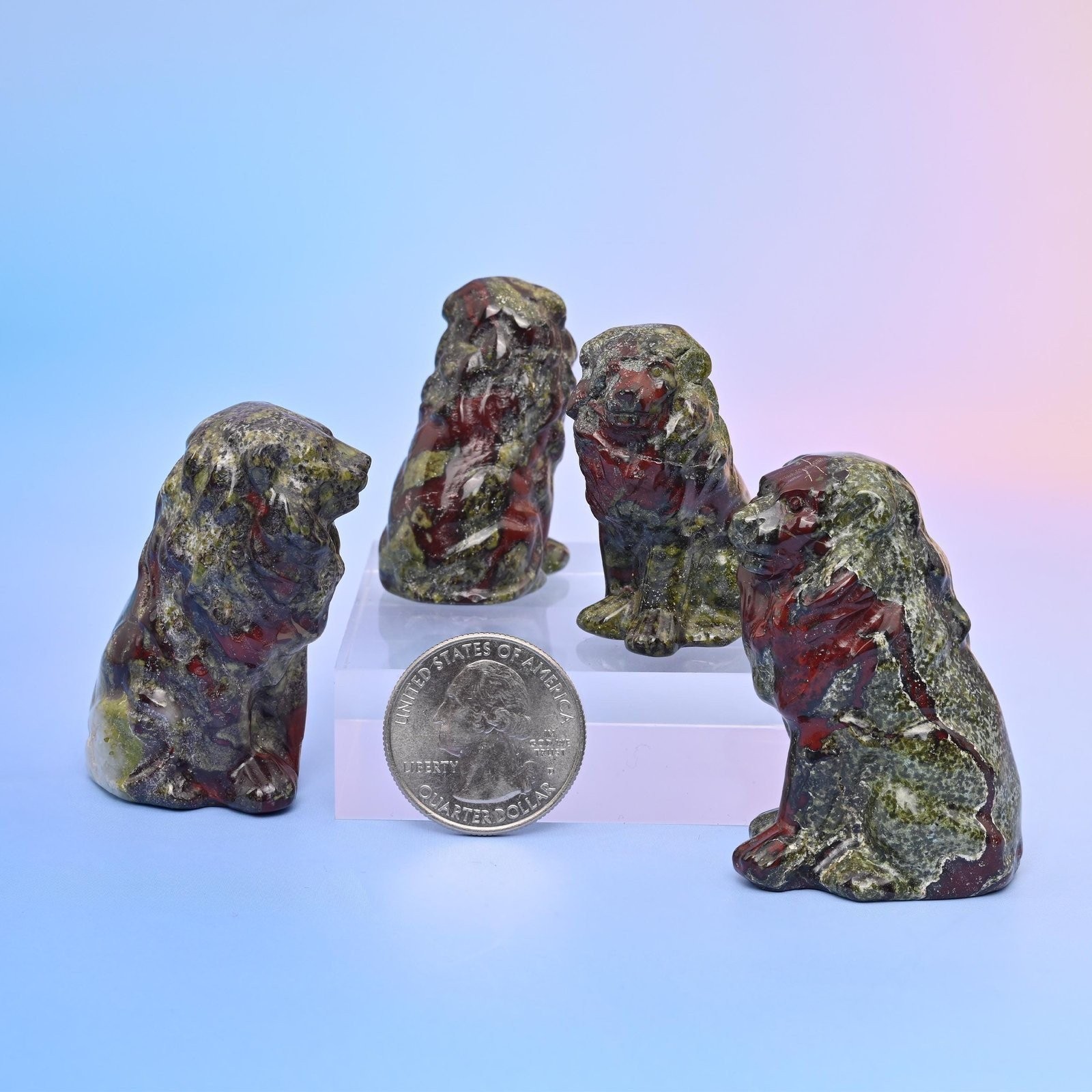 1.5″ 2″ Cute Small Lion Crystal Carving Figurine