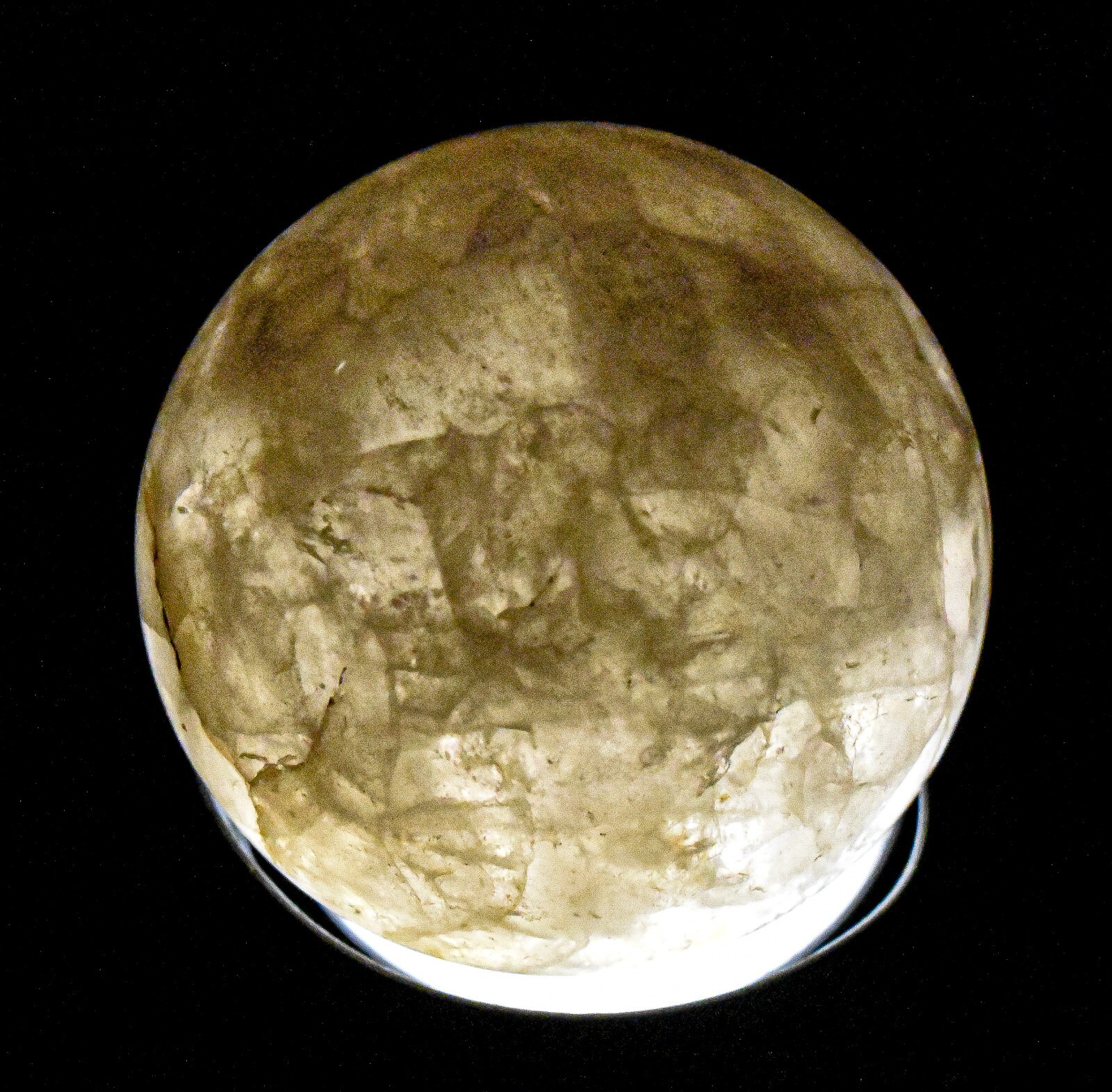 49mm 165g Smoky Quartz Carved Sphere Polished Natural Gemstone Mineral – India