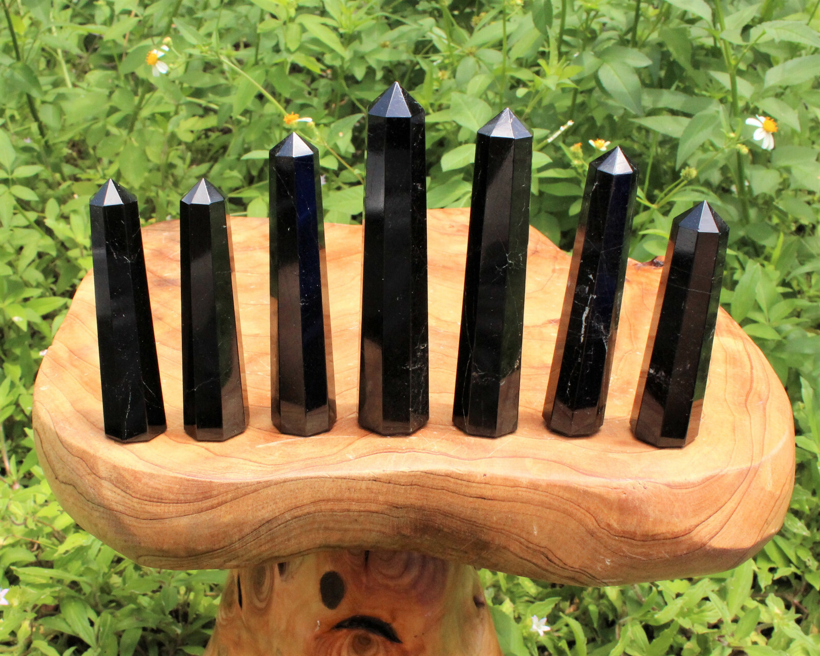 Black Tourmaline Obelisk (8-Sided, ‘A’ Grade, Tourmaline Crystal Tower, Point)