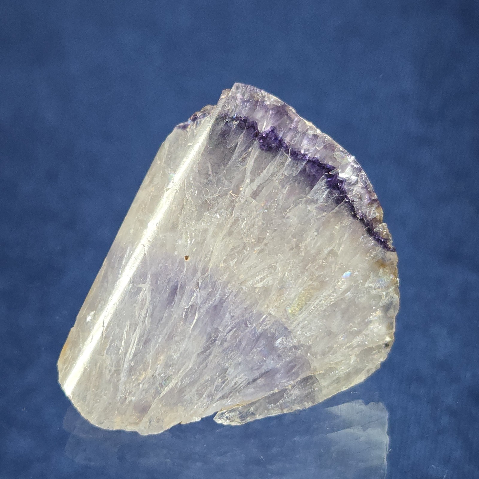 Semi-Polished Blue John Fluorite Specimen 4cm ~ Castleton, Derbyshire, UK