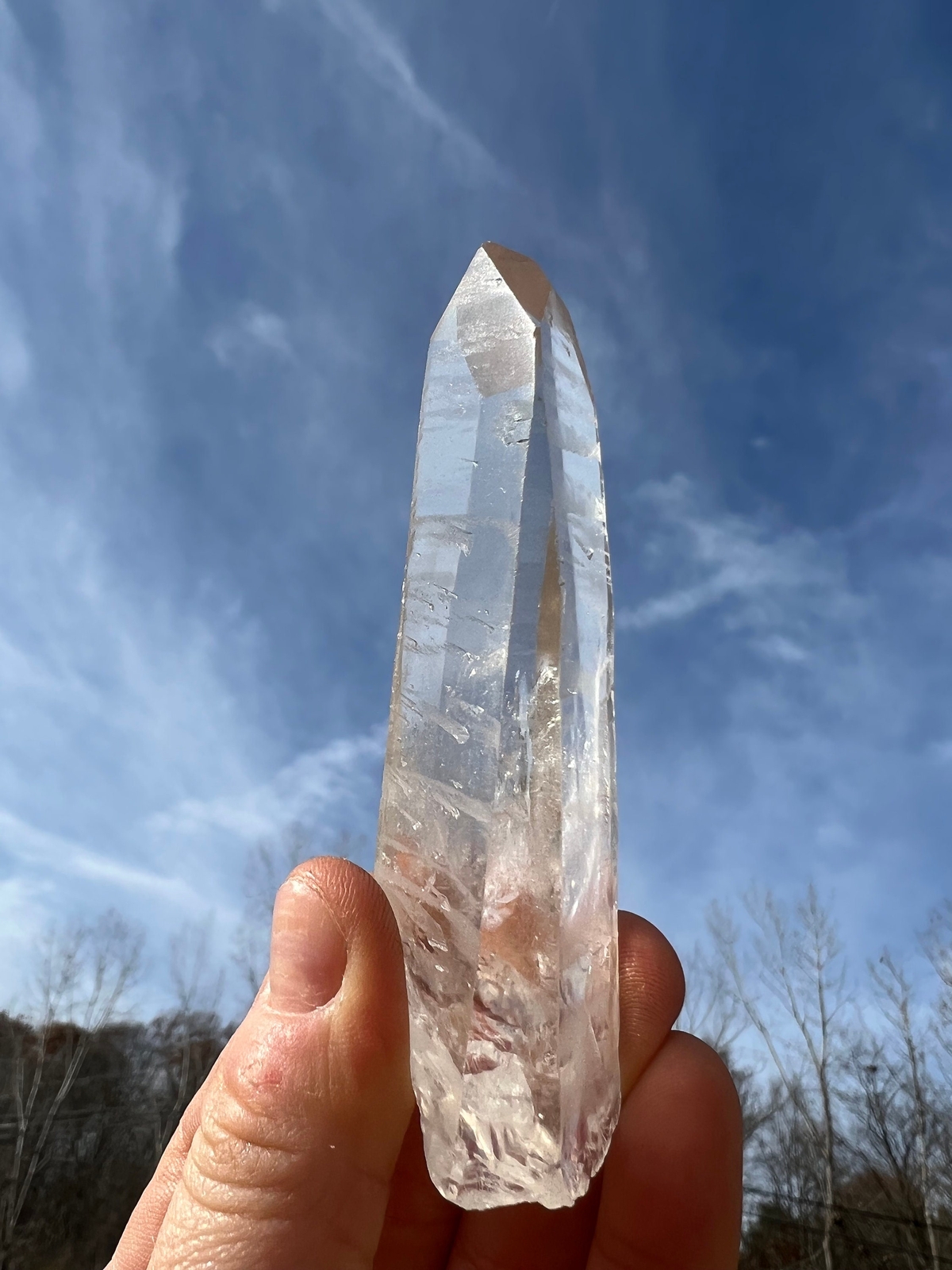Lemurian “Seed” Quartz Crystal Point, Lemurian Quartz from Minas Gerais, Brazil