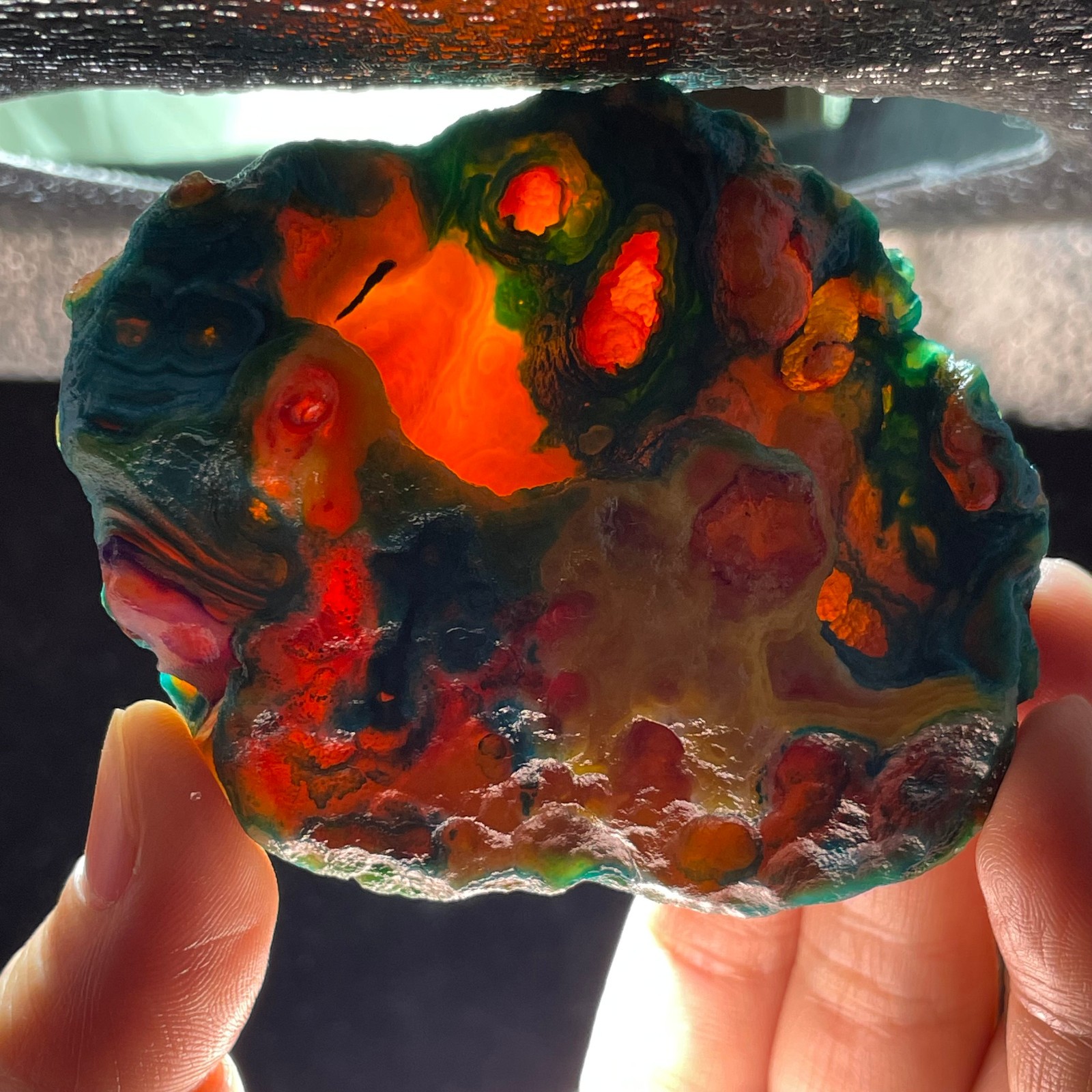 147g Rare Mongolia Gobi Agate Eyes Agate/stone Collection Specimen Healing G352