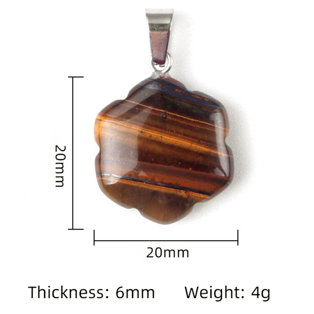 20mm Flower Shaped Pendant Crystal Stone Gemstone Beads for Jewelry Making DIY