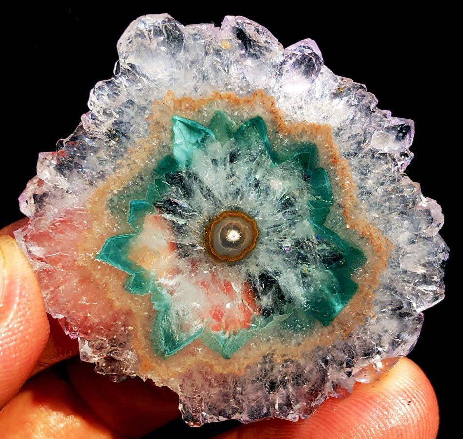 100CT WOW! Boutique Natural Trapiche Star Green Amethyst Flower Specimen ip1377