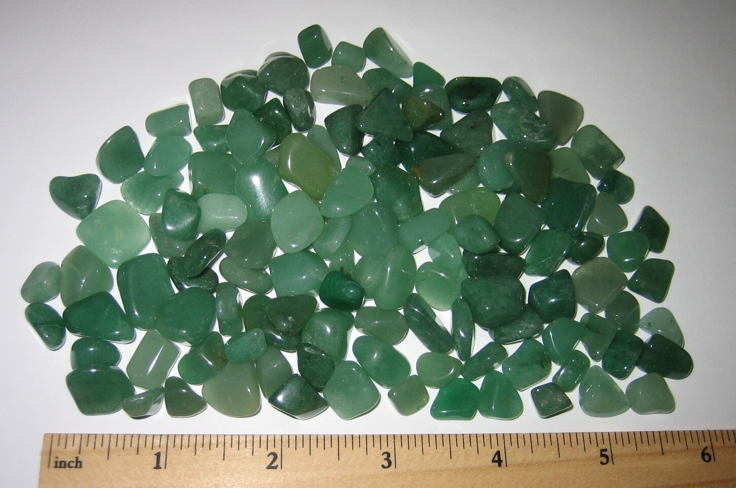 122 TUMBLED POLISHED SMALL 0.2″-0.5″ GREEN AVENTURINE STONE MINERALS ~ 165.4g *4
