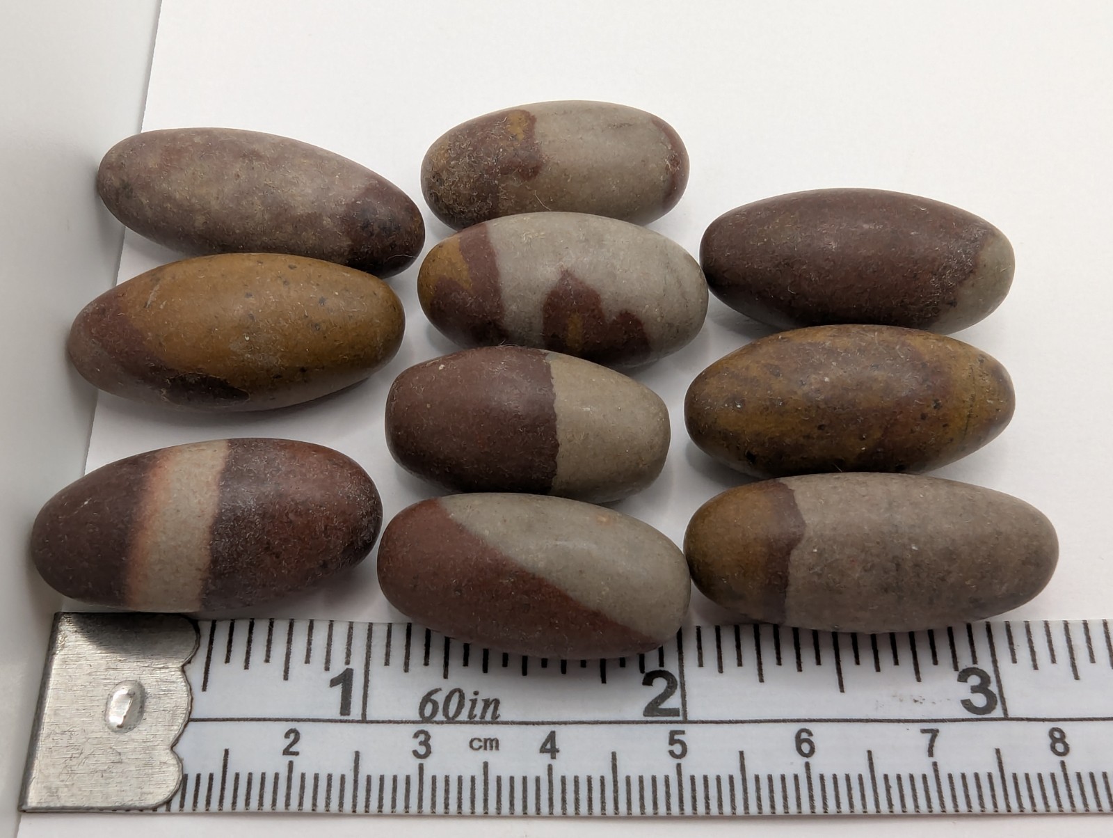 Lot of 10 Shiva Lingam Stones Small 1″- 1.2″ (Shiva Lingham Narmada River India)
