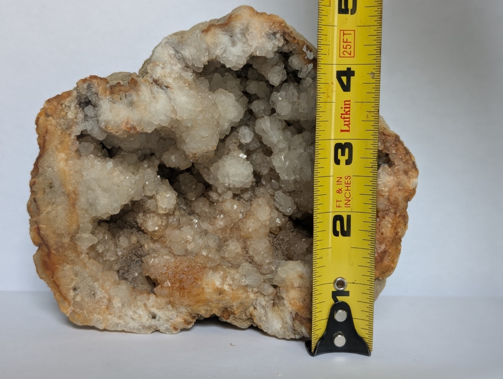 Large Opened Quartz Crystal Geode Cluster Natural Quartz 2lb