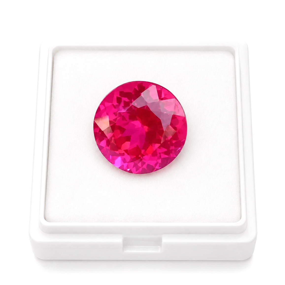 8.32 Ct Natural Round Cut Sri-Lankan Ceylon Pink Sapphire GGI Certified Gemstone