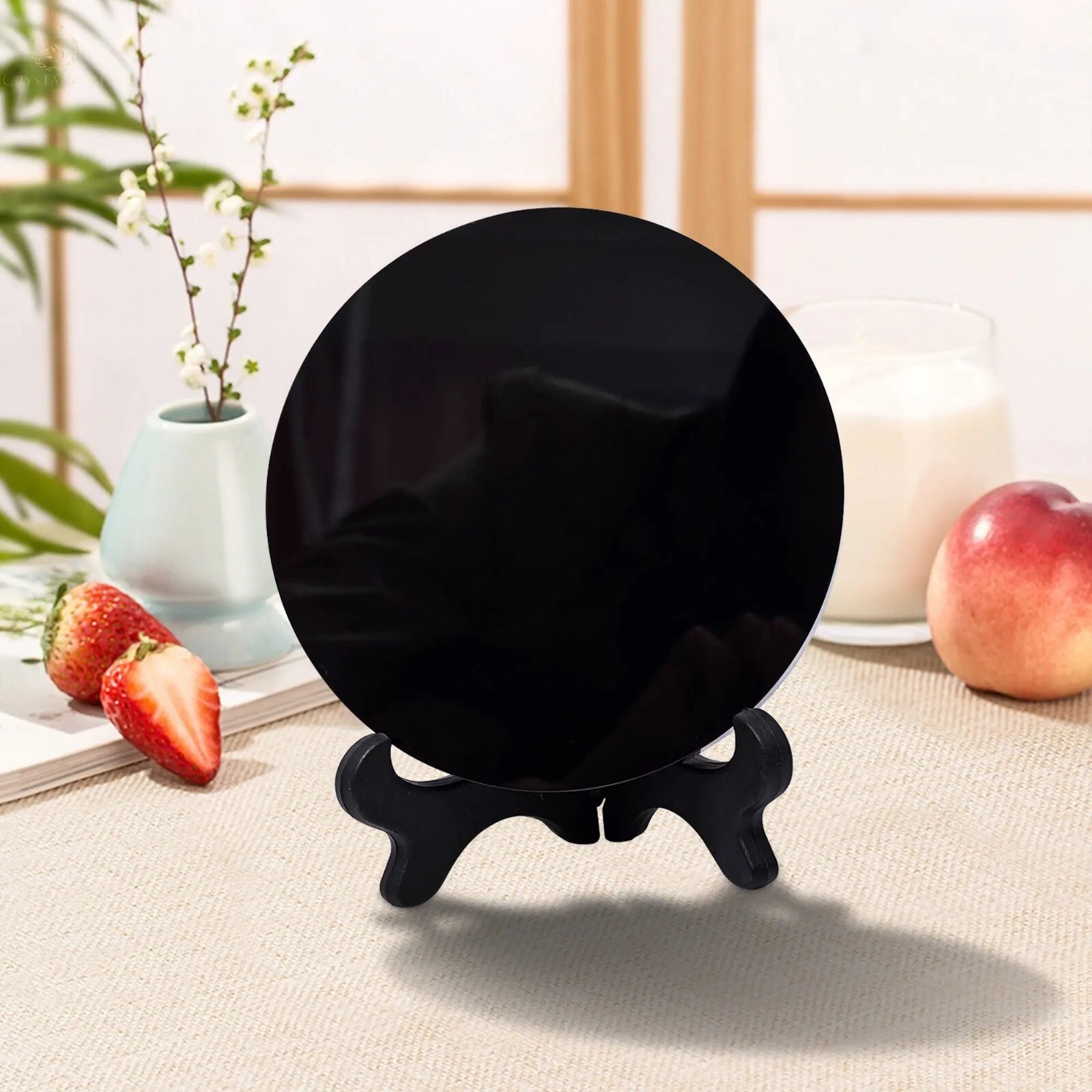 Natural Black Obsidian Mirror, High Quality, Scrying Mirror, Healing Crystal