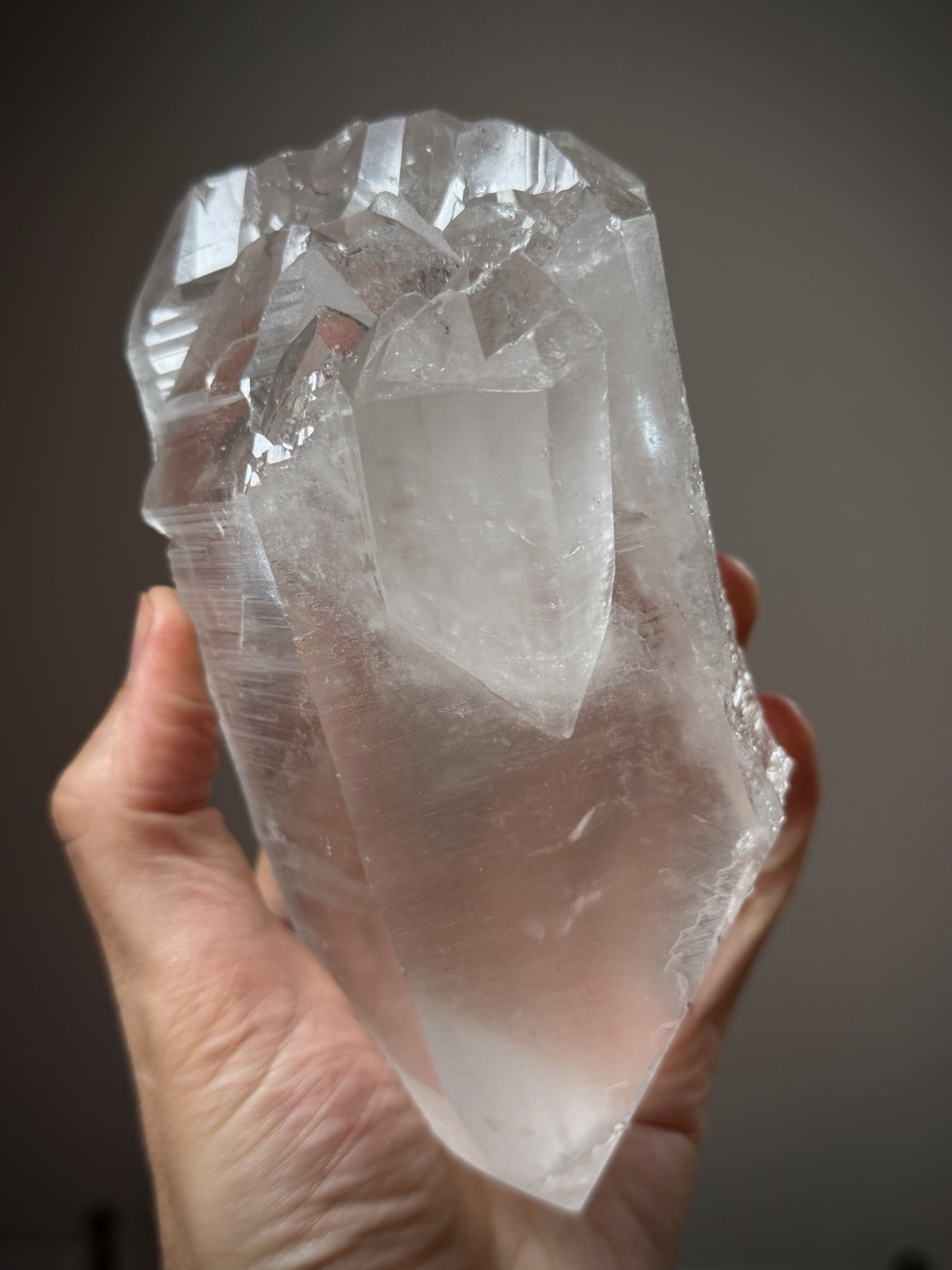 2.8LB Natural Lemurian Quartz Crystal Double Terminated Quartz Record Keeper